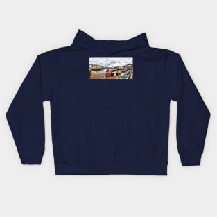 Mevagissey Harbor Fishing Boats Kids Hoodie